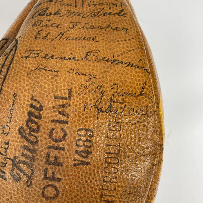 1946 Notre Dame Fighting Irish NCAA National Champs Team Signed Football PSA DNA