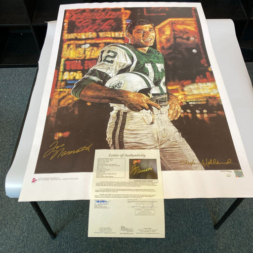 Joe Namath Signed 28x40 Broadway Joe Artist Proof Stephen Holland JSA COA
