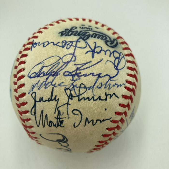 1970's HOF Multi Signed Baseball Lloyd Waner Freddie Lindstrom Musial JSA COA