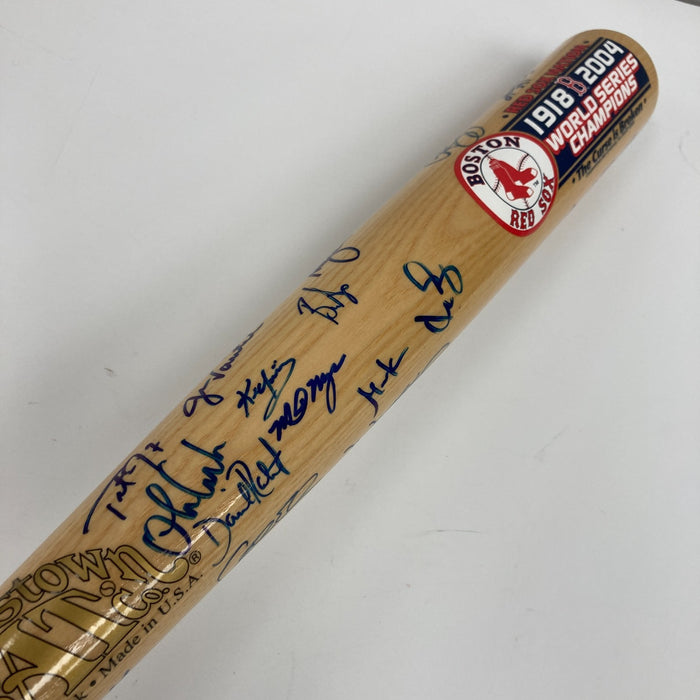 2004 Boston Red Sox World Series Champs Team Signed Baseball Bat JSA COA
