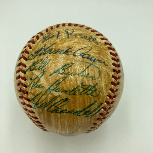 Hank Aaron & Eddie Mathews 1950's Milwaukee Braves Team Signed Baseball