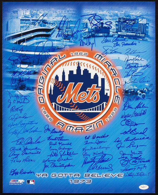 New York Mets Legends Signed 16x20 Photo 50 Sigs! Nolan Ryan & Tom Seaver JSA