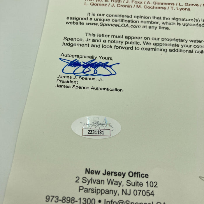 Babe Ruth & Lou Gehrig 1933 First All Star Game Signed Baseball JSA COA