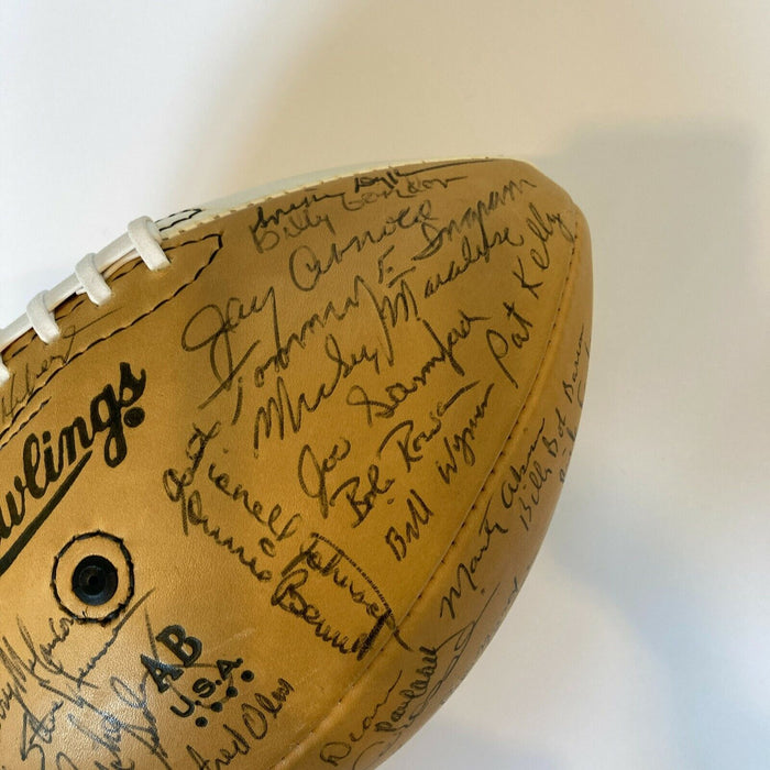 1973 Texas Longhorns SWC Champions Team Signed Football 50+ Sigs JSA COA