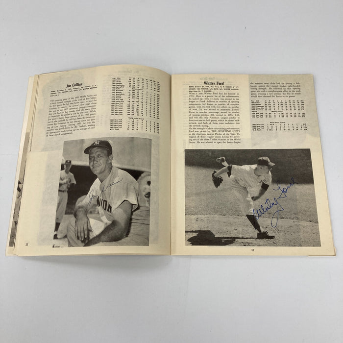 1956 New York Yankees World Series Champs Team Signed Yearbook Mickey Mantle JSA
