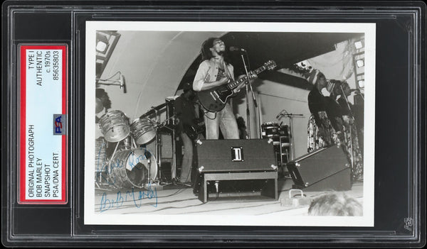 Bob Marley Signed "Love Rasta" Type 1 Original 1970's Photo PSA DNA RARE