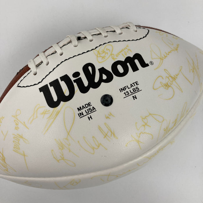 1996 Pro Bowl Team Signed Football 50 Sigs Reggie White Barry Sanders Favre