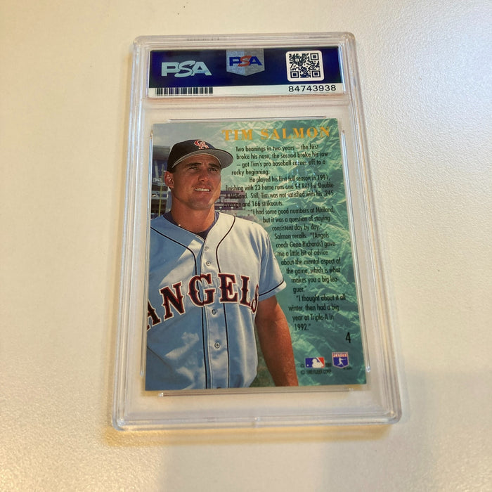 Rare 1994 Fleer Tim Salmon "ROY 1993" Signed Promo Card With Fleer Stamp PSA DNA