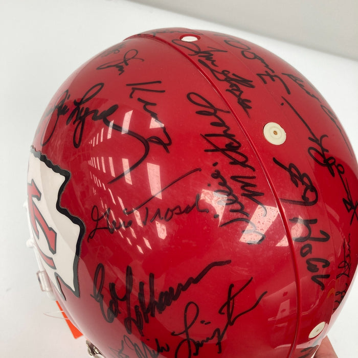 1969 KANSAS CITY CHIEFS SUPER BOWL IV CHAMPIONS TEAM SIGNED HELMET JSA COA
