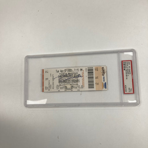 Barry Bonds Signed 500 Home Run April 17, 2001 Full Ticket PSA 9 MINT