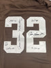 The Finest Jim Brown Signed Heavily Inscribed STATS Cleveland Browns PSA DNA JSA