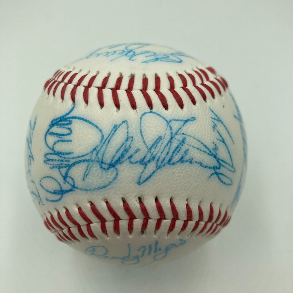 Vintage 1986 New York Mets World Series Champs Team Signed Baseball JSA COA