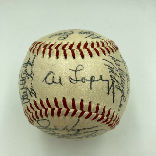 1955 Cleveland Indians Team Signed Official American League Baseball Larry Doby