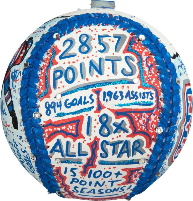 Wayne Gretzky Signed Charles Fazzino Hand Painted Pop Art Baseball JSA Sticker