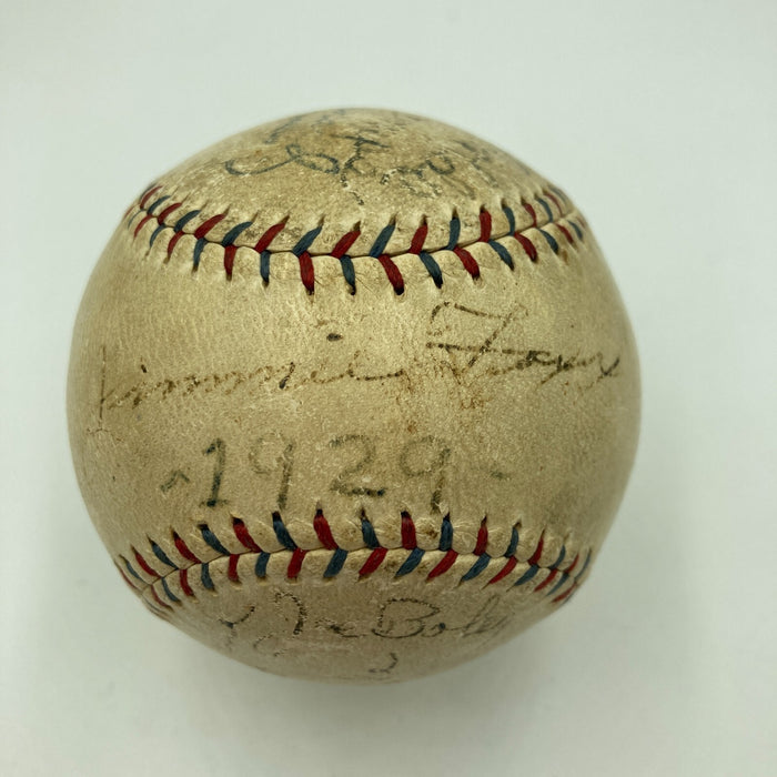 Eddie Collins Al Simmons Cochrane 1929 A's W.S Champs Team Signed Baseball JSA