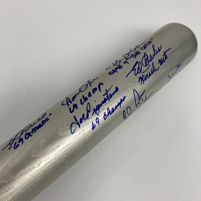1969 New York Mets World Series Champs Team Signed Bat Nolan Ryan Tom Seaver JSA