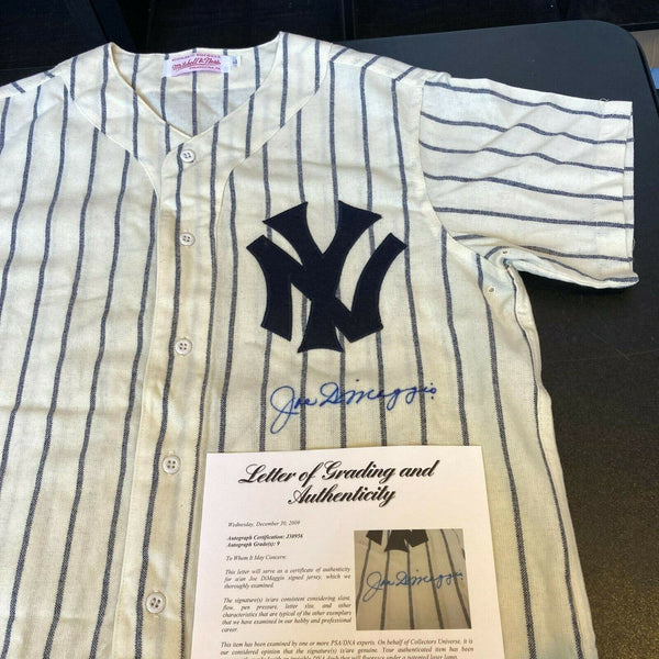 Beautiful Joe Dimaggio Signed 1941 New York Yankees Jersey PSA DNA Graded MINT 9