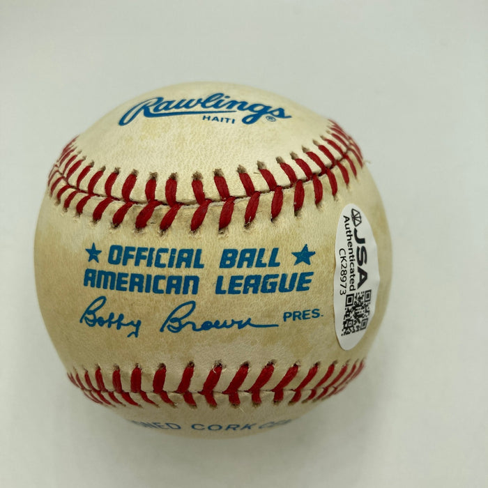 Dwight Lowry Signed Official American League Baseball JSA COA Twins RARE