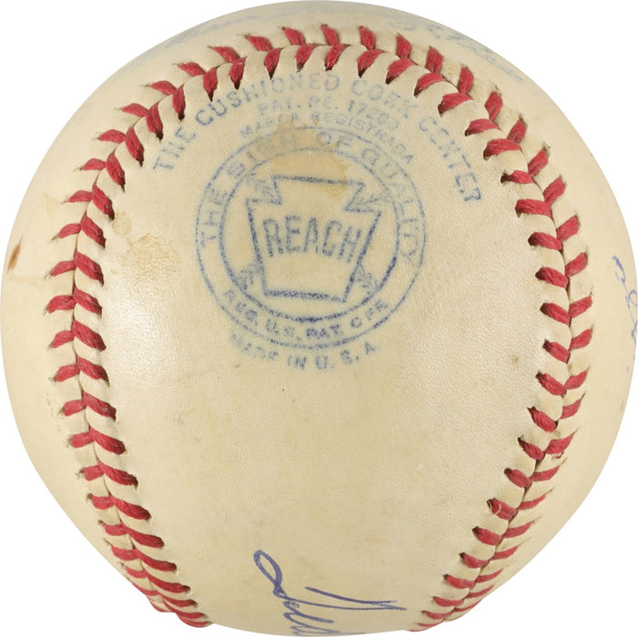 Joe Dimaggio #5 & Ted Williams #9 Signed 1940's AL Harridge Baseball PSA DNA