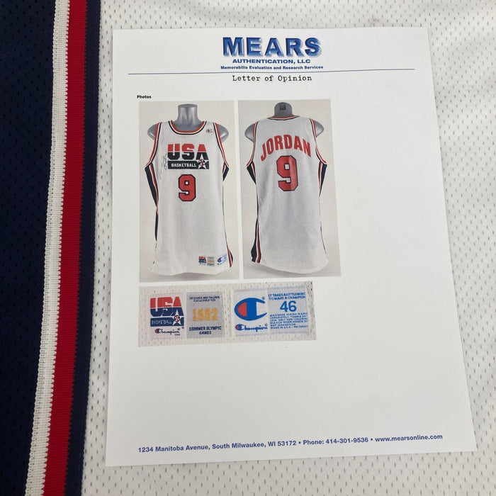 Michael Jordan Signed Game Used 1992 Team USA Dream Team Jersey PSA DNA & MEARS