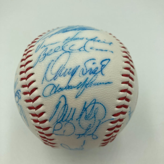 Vintage 1986 New York Mets World Series Champs Team Signed Baseball JSA COA