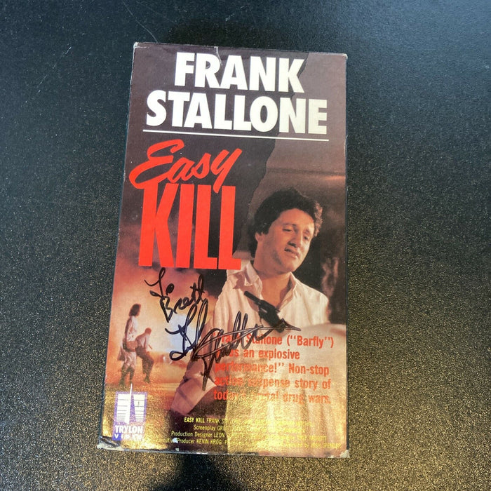 Frank Stallone Signed Easy Kill VHS Movie With JSA COA
