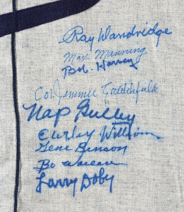 Negro League Legends Newark Eagles Signed Jersey (18 Sig) Larry Doby Beckett COA