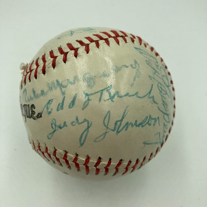 Hall Of Fame Multi Signed Baseball Red Ruffing Goose Goslin Rube Marquard JSA