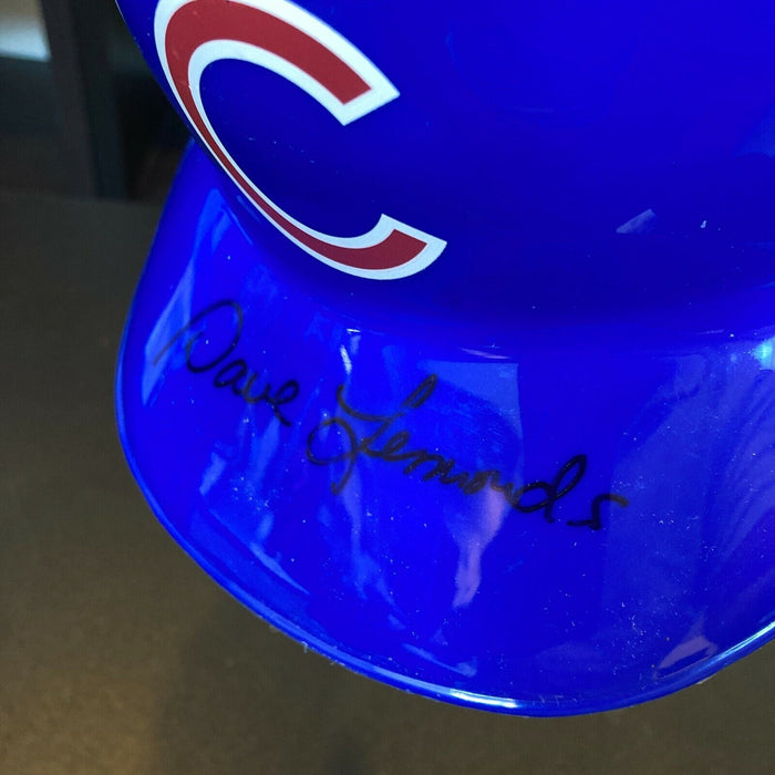 Dave Lemonds Signed Full Size Chicago Cubs Baseball Helmet With JSA COA