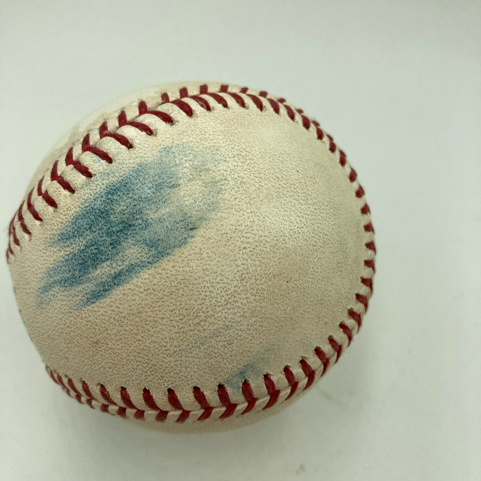 Ronald Acuna Signed 2019 NLDS Actual Hit Game Used Baseball Double JSA & MLB COA