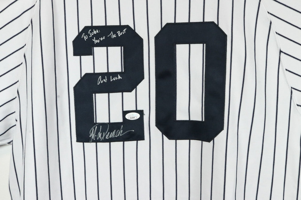 Jorge Posada Signed NY Yankees Jersey Inscribed To Joba Chamberlain JSA COA