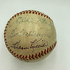 Babe Ruth Mel Ott Joe Dimaggio Ted Williams Willie Mays Signed Baseball PSA DNA