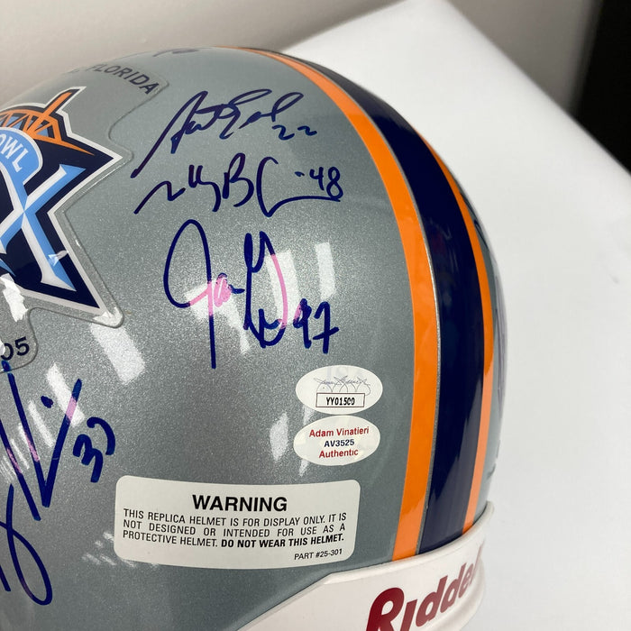 2004 New England Patriots Super Bowl Champs Team Signed Helmet JSA COA