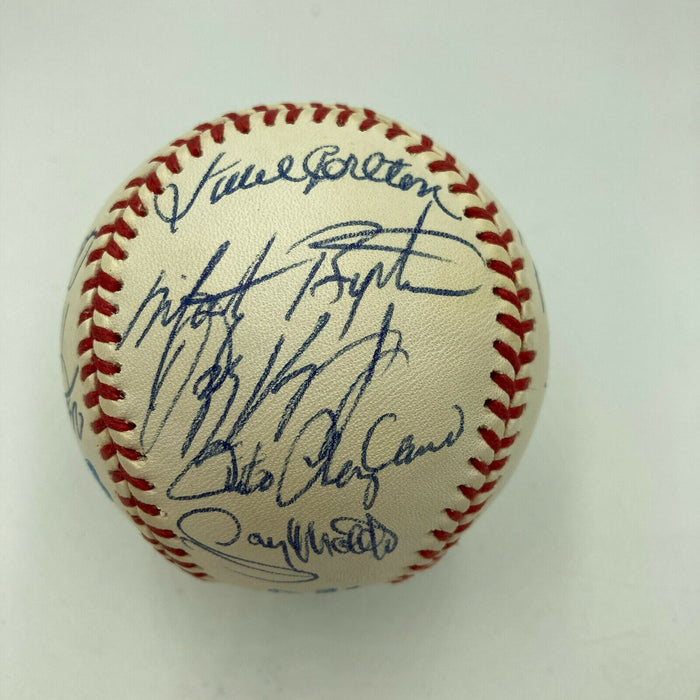 1983 Philadelphia Phillies NL Champs Team Signed World Series Baseball PSA DNA