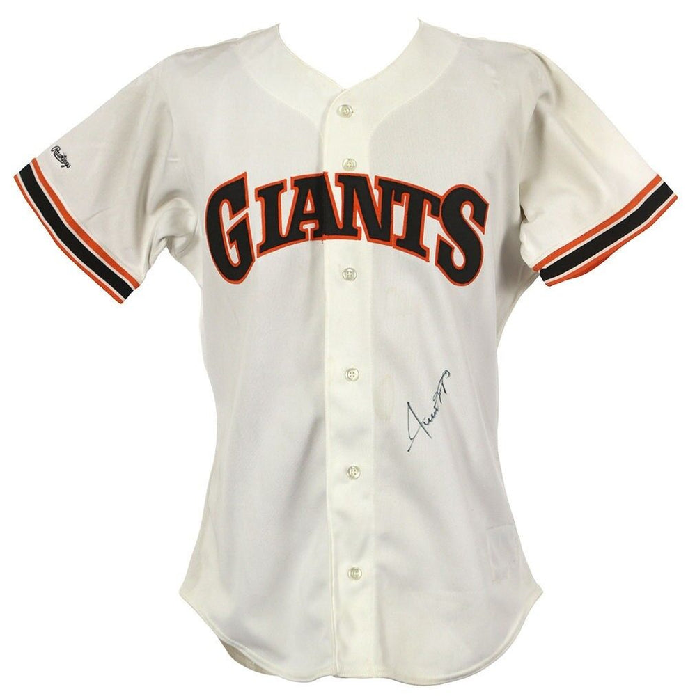 Willie Mays 1989 Game Used San Francisco Giants Signed Old Timers Jersey PSA DNA