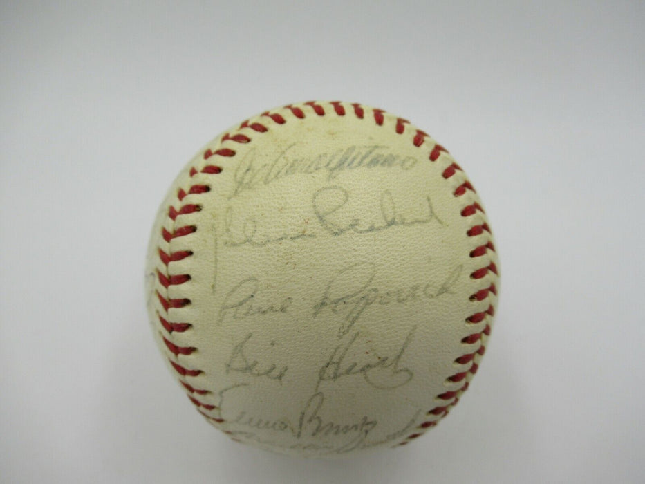 1969 Chicago Cubs Team Signed Official NL Baseball Ernie Banks Ron Santo JSA COA