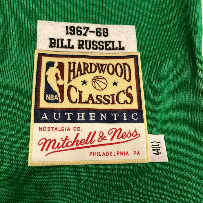 Bill Russell Signed Heavily Inscribed STATS Boston Celtics Jersey With JSA COA
