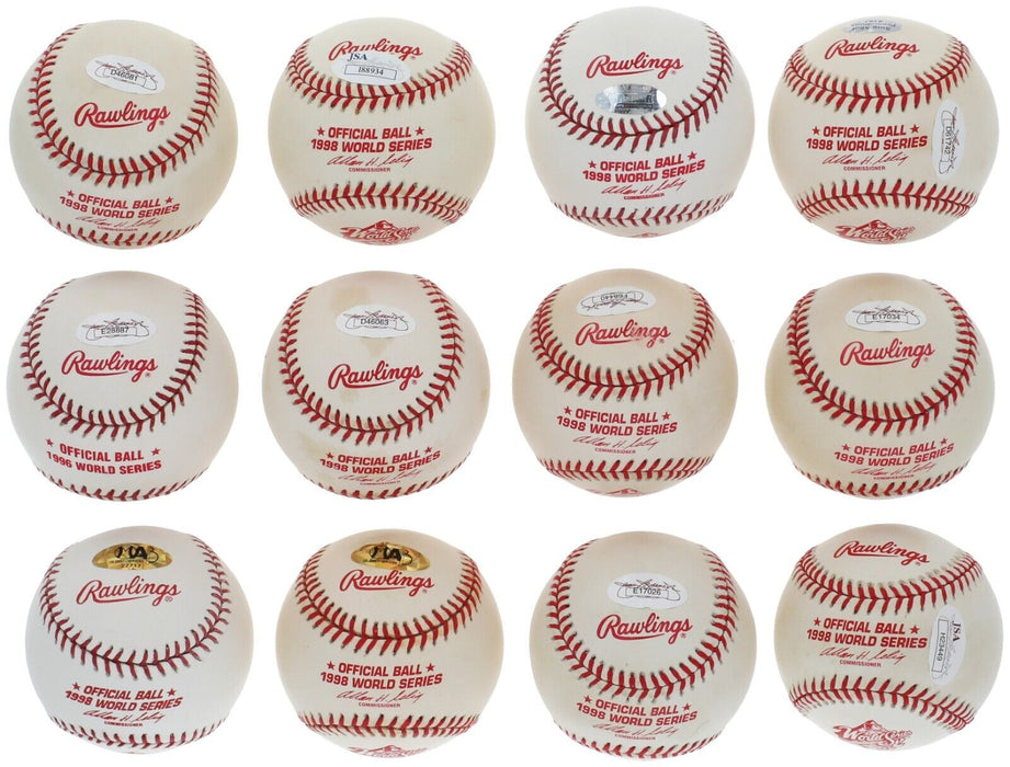 1998 New York Yankees WS Champs Team Signed Baseball Collection 51 Balls JSA COA