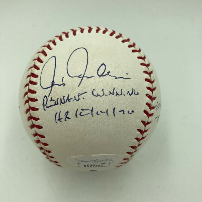 Reggie Jackson Aaron Boone Bucky Dent Yankees Legendary Moments Signed Baseball