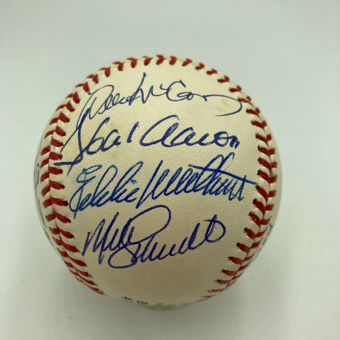 Ted Williams Willie Mays Hank Aaron 500 Home Run Signed Baseball JSA COA