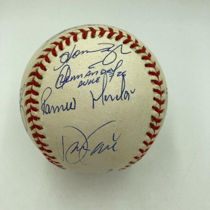 1998 New York Yankees World Series Champs Team Signed Baseball Derek Jeter JSA