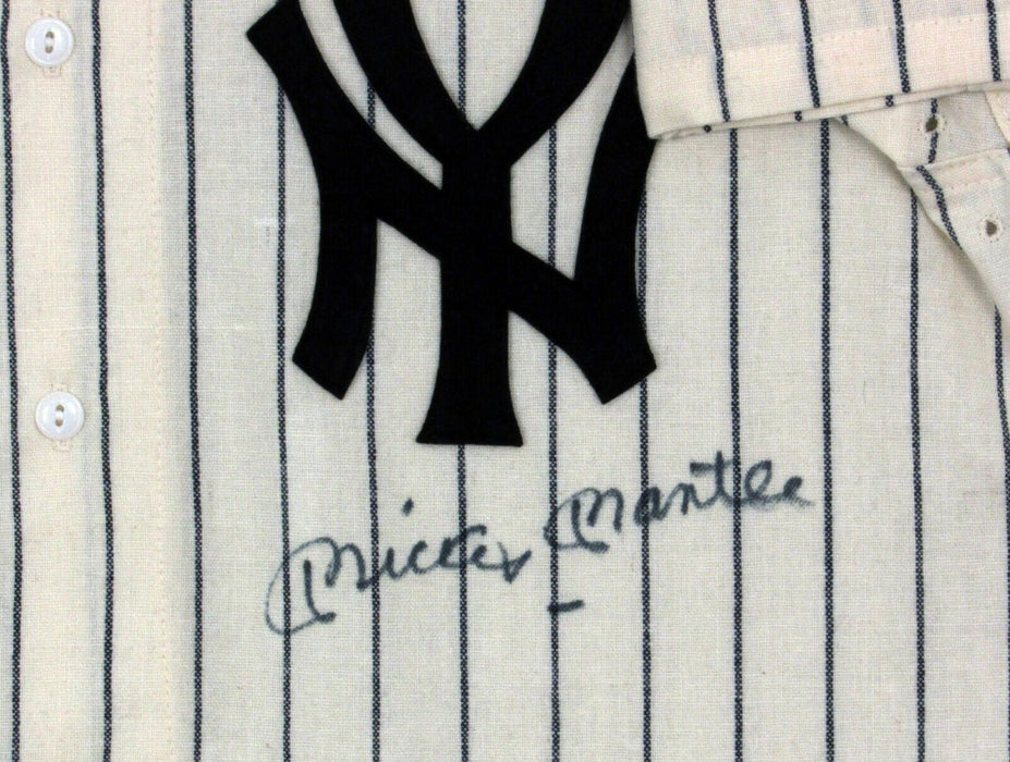 Mickey Mantle Signed 1951 New York Yankees Rookie Game Model Jersey PSA DNA COA