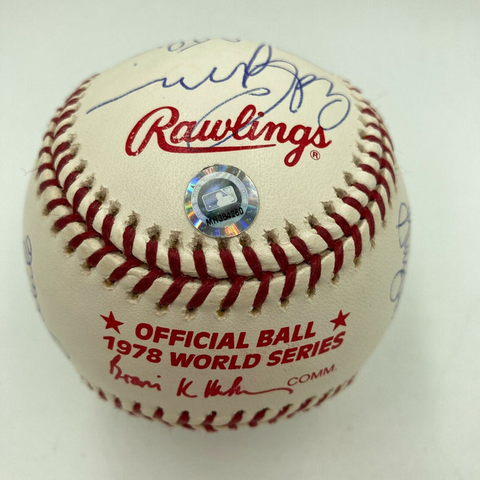 1978 New York Yankees World Series Champs Team Signed W.S. Baseball JSA COA