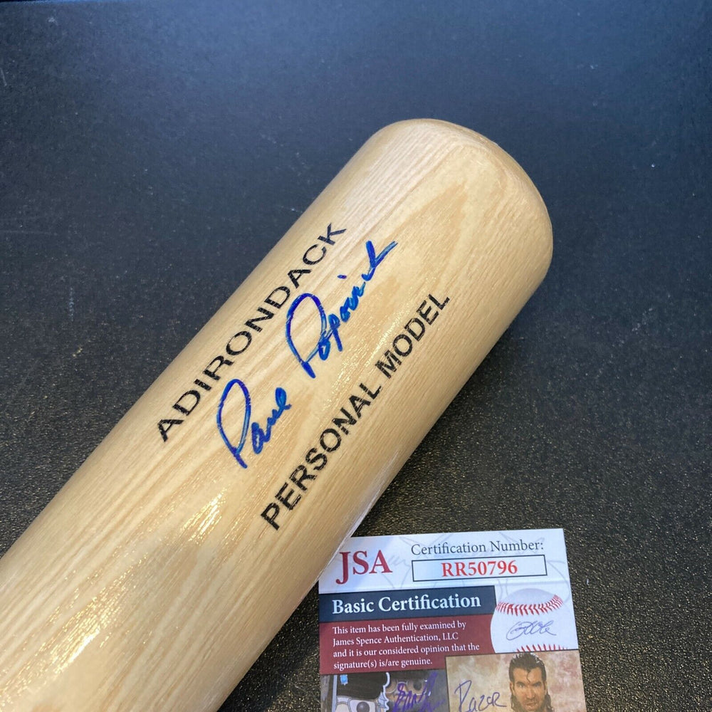 Paul Popovich Signed Adirondack Baseball Bat 1969 Chicago Cubs With JSA COA