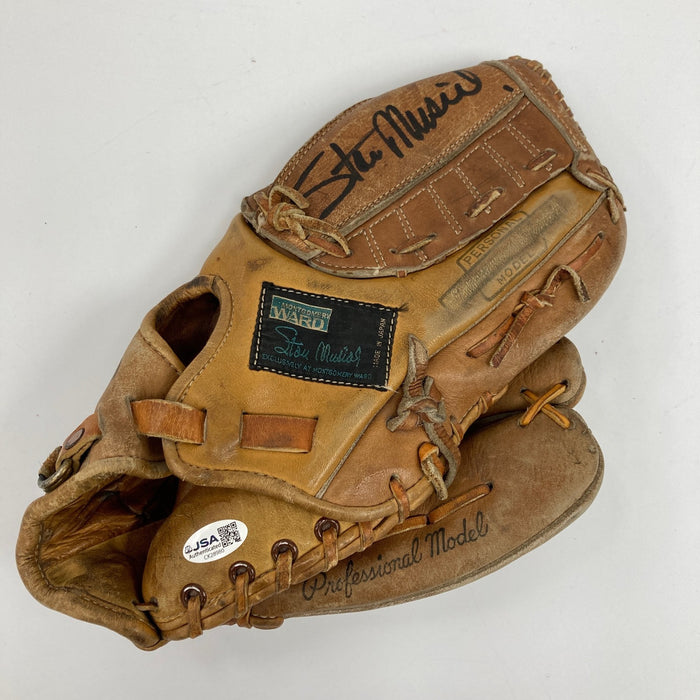 Stan Musial Signed 1950's Baseball Glove JSA COA