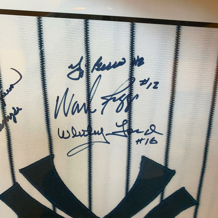 Mariano Rivera Yogi Berra Whitey Ford Yankees Legends Signed 16x20 Photo Steiner