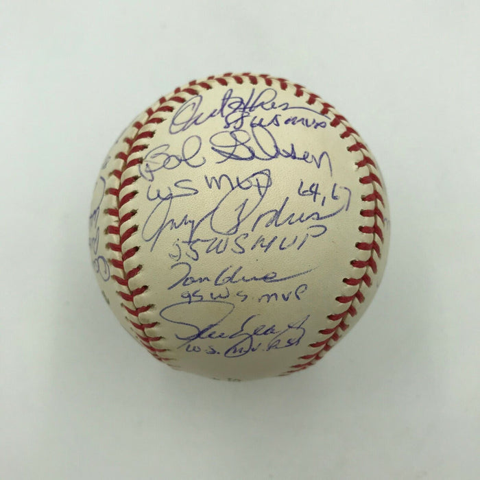 RARE World Series MVP's Multi Signed Baseball Bob Gibson 16 Sigs With JSA COA