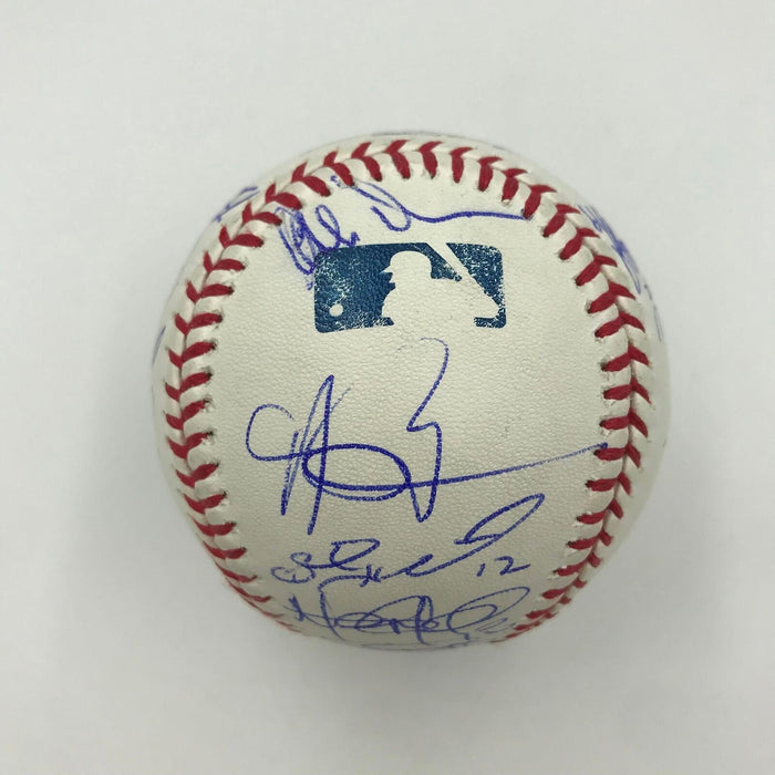 2017 Boston Red Sox Team Signed Baseball Mookie Betts Rafael Devers JSA LOA