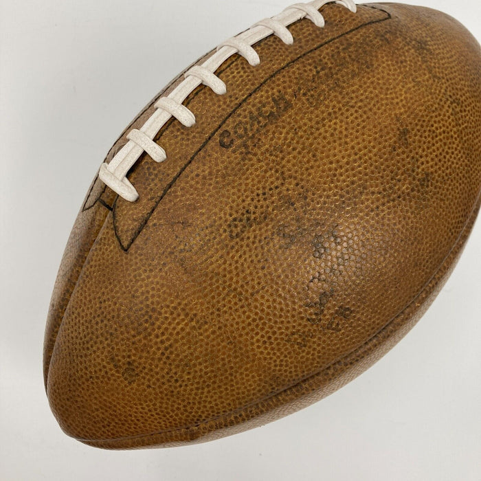 Amos Alonzo Stagg Signed Vintage Football With JSA COA NCAA College HOF RARE