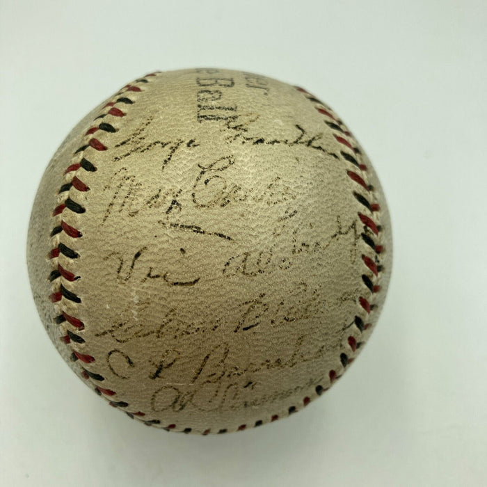 Jimmie Foxx Al Simmons Max Carey Frank Frisch 1930's HOF Signed Baseball PSA DNA